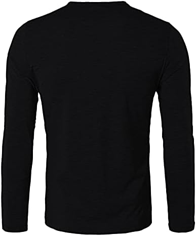BEUU erkek Moda Rahat Uzun Kollu Henley T-Shirt pamuk gömlekler Büyük ve Uzun Boylu İş Giysisi Hafif Düğme T-Shirt
