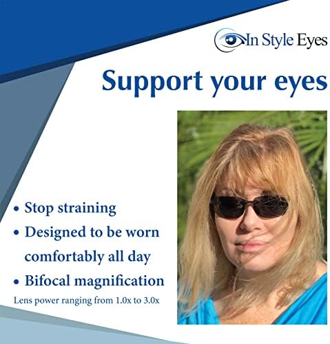 Tarzı Gözler Lovın Mawı Etrafında Sarın Bifokal Güneş Gözlüğü, Çerçevesiz okuma gözlüğü UV Korumalı Polarize Lens