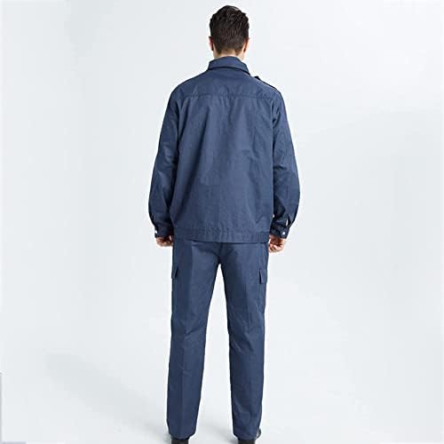 MEHAOC EMF Gümüş Elyaf Radyasyondan Korunma İş Elbiseleri Anti-Elektromanyetik Radyasyon Bölünmüş Takım Elbise, Blue-4XL-emf