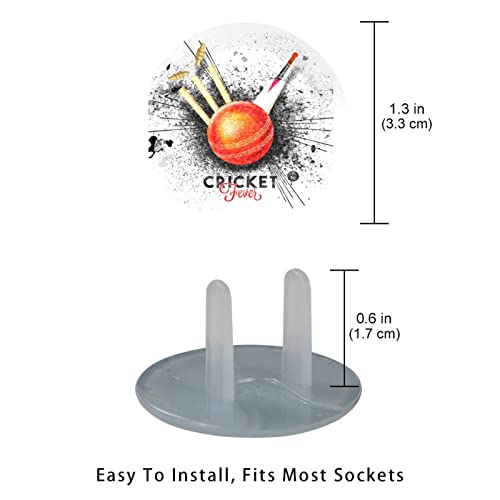 Kriket isabet küçük kapı kütükleri Yarasa siyah sıçrama arka plan Çıkış fişi kapakları 12 paket-Bebek Güvenliği Çıkış