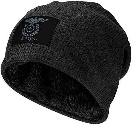 Roma amblemi SPQR Kış Bere şapka Kafatası Kazak Kap Sıcak Kalın Şapkalar Erkekler Kadınlar için