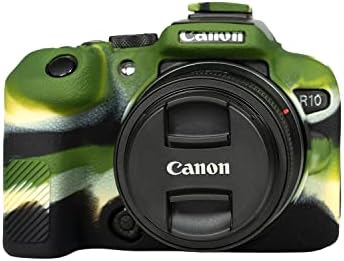 STSEETOP Canon R10 Durumda, Silikon Kauçuk Koruyucu Kamera Vücut deli kılıf Kapak ile Uyumlu Canon R10 (Ordu Yeşil)