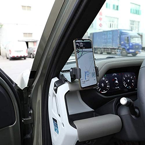 Telefon Cradle Land Rover Defender 110 için 2020 2021 Alüminyum Alaşımlı Pano Yan Cep telefon tutucu Trim Araba Aksesuarları
