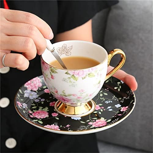 ZHUHW Pastoral Çiçek Kemik Çin Çay Seti Porselen Kahve Seti Seramik süt kupası Kahve Eşyası Kupa Ev Su Bardağı