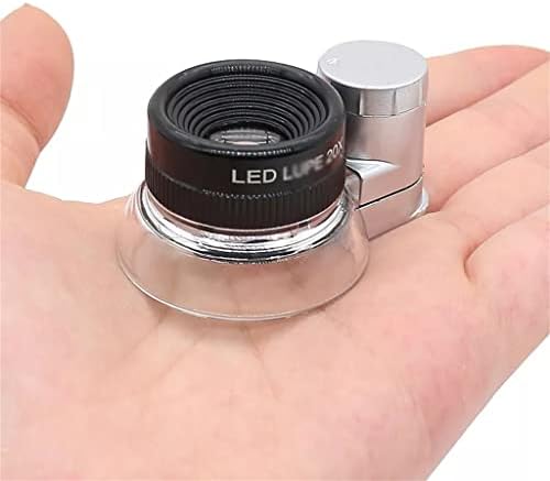 ZSEDP Işıklı Büyüteç Ayarlanabilir 20x Zoom Cep Lens Muayene Cam Büyüteç