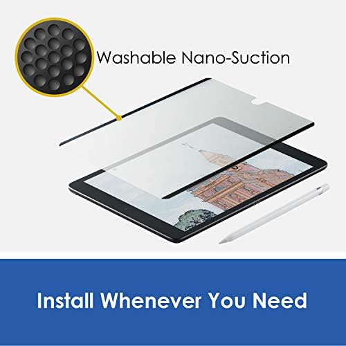 ELECOM Çıkarılabilir Kalem Hissi Ekran Koruyucu-Nano Emiş Kaplaması -, Pürüzsüz Tip, iPad Pro6 5 4 3 (12.9,2022 2021,2020,2018)