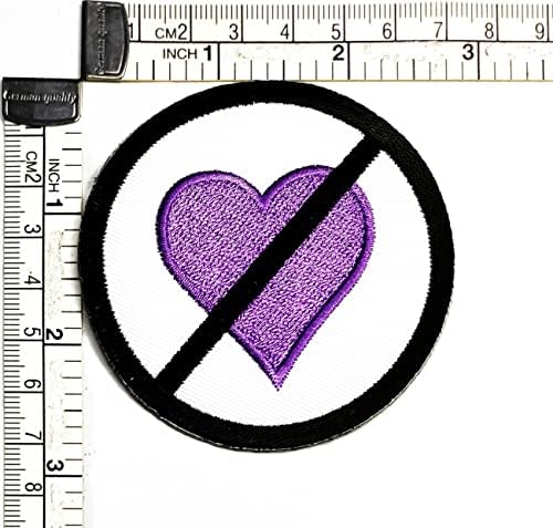 Kleenplus 3 adet. Mor Kalp Moda Yama Kalp Hiçbir Aşk Sembolü İşareti Etiket Zanaat Yamalar DIY Aplike İşlemeli Dikmek