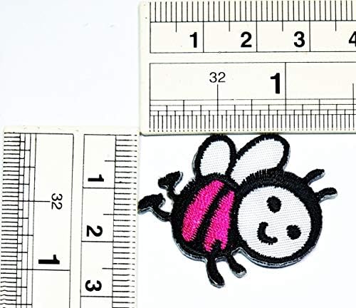 Umama Yama 3 Set Mini Pembe Arı Karikatür Aplike Yama Bumble Bee İşlemeli Demir On Yamalar Zanaat Dekoratif Onarım