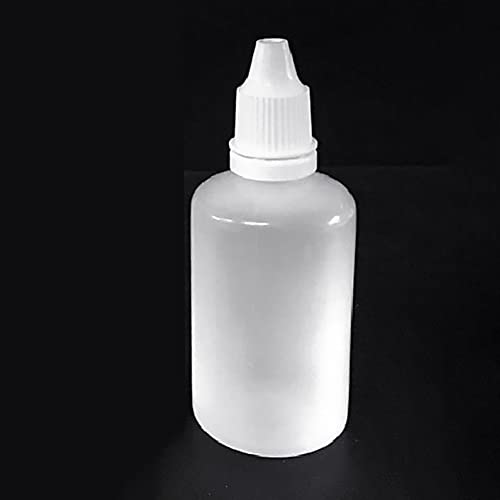 KOqwez33 50ml Küçük Plastik Sıkılabilir Sıvı Damlalıklı Göz Damlası Doldurulabilir Beyaz 50ML