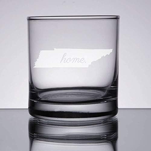 Tennessee viski bardağı, Özel Durum, Kazınmış Taş Cam, Tennessee Hediye, eski moda viski bardağı, Kazınmış Burbon