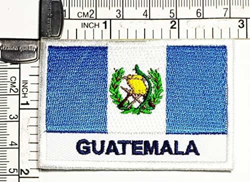 Kleenplus 3 adet. 1. 7X2. 6 İNÇ. Ülke Guatemala Bayrağı Yama Ulusal Bayrak Yamalar DIY Kostüm Amblemi Üniforma Taktik