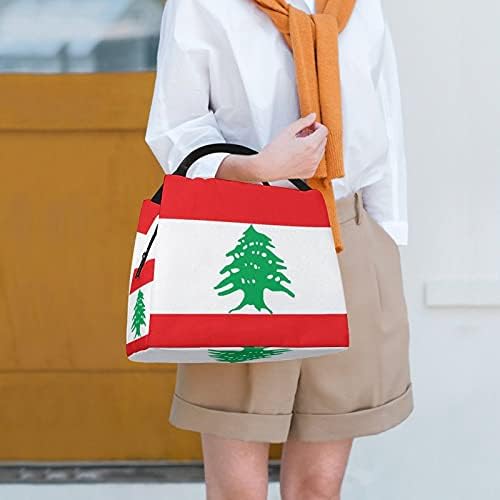 Lübnan bayrağı Yalıtımlı yemek taşıma çantası Yemek Kutusu İş Okul Piknik Botla Plaj Balıkçılık