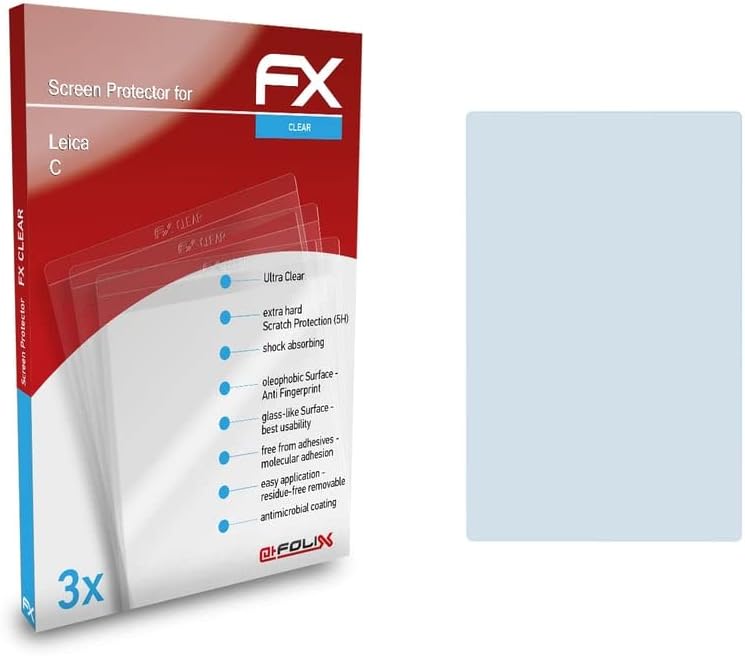 atFoliX Ekran koruyucu Film ile Uyumlu Leica C Ekran Koruyucu, Ultra Net FX koruyucu film (3X)