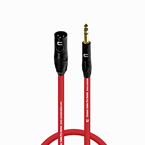 Dengeli XLR Kablo Erkek 1/4 TRS - 0.5 Ayaklar Kırmızı - Pro 3-Pin Mikrofon Konektörü için Powered Hoparlörler, ses