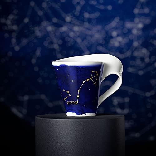 Villeroy & Boch Newwave Stars kulplu kupa, Zarif Akrep Tasarımı, Birinci Sınıf Porselen, Bulaşık Makinesinde Yıkanabilir,