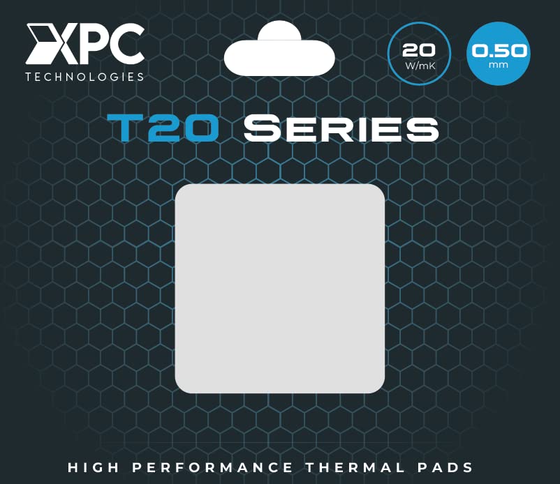 XPC Yüksek Performanslı 20 W/mK Termal Ped T20 Serisi, 100x100mm, beyaz, 0.5 mm ila 3.5 mm Kalınlık, İletken Olmayan