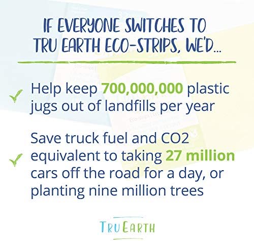 Hassas Ciltler için Tru Earth Hipoalerjenik, Kolayca Biyolojik Olarak Parçalanabilen Çamaşır Deterjanı Tabakaları/Eko-Şeritler,