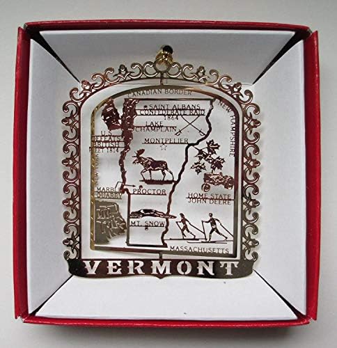 Milletler Hazineleri Vermont Devlet Pirinç Noel Süs Hatıra Hediye