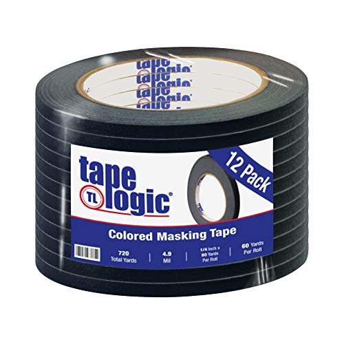 Tape Logic ® Maskeleme Bandı, 4,9 Mil, 1/4 x 60 yds, Siyah, 12/Kılıf indirimli Kargo USA