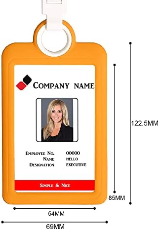 Rozet Tutucu KİMLİK Silikon kart tutucu Dikey Kordon Boyun Askısı ile Ağır KİMLİK Kartı Kartvizit Ofis Malzemeleri