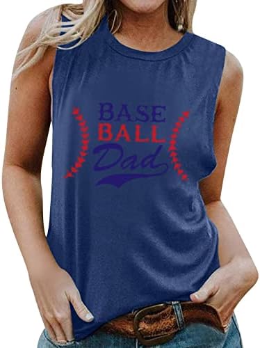 Beyzbol tankı Üstleri Kadınlar için Yaz Kolsuz O-boyun Tankı Tunik Üstleri Gevşek Fit Casual Rahat Egzersiz Spor Bluz
