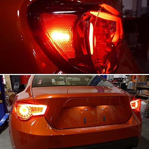 SPEC-D AYAR Kırmızı Şeffaf Lens LED Arka park lambaları ile Uyumlu Scion FRS Subaru BRZ Toyota 86 2012- L + R