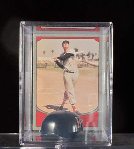Ted Williams Boston Red Sox Ticaret Kartı ve Mini Vuruş Kaskı Ekranı